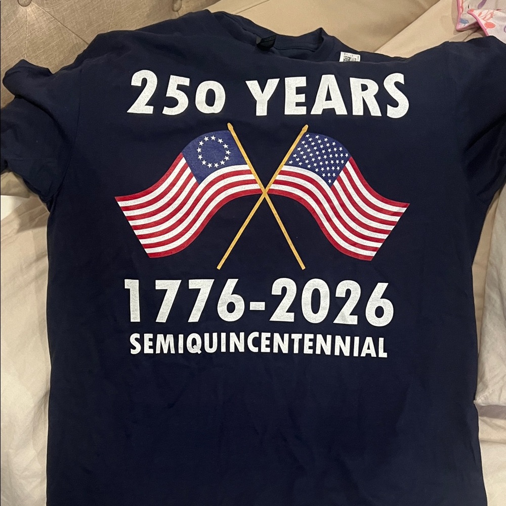 Navy Blue 250 Years SemiQuincentennial Kids T-Shirt